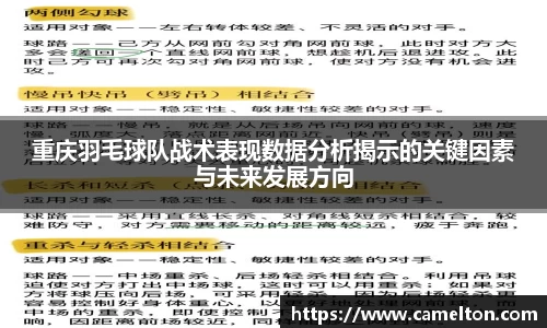 重庆羽毛球队战术表现数据分析揭示的关键因素与未来发展方向